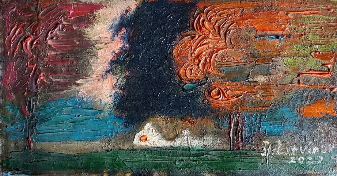 Oil painting Autumn Litvinov Daniil Olegovich: Litv 1067 *** ABOUT THIS PAINTING *** * TITLE: Autumn * ARTISTS: Litvinov Daniil Olegovich * SIZE: 32x16 cm/'12.59x6.29 inches' * MEDIUM: oil, canvas * HAND PAINTED: Original painting from our collect