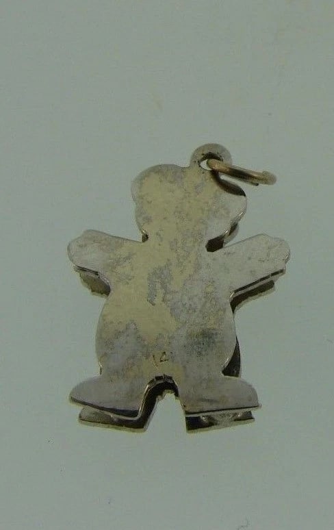 CUTE 14k White Gold & Diamond Boy Charm - 4