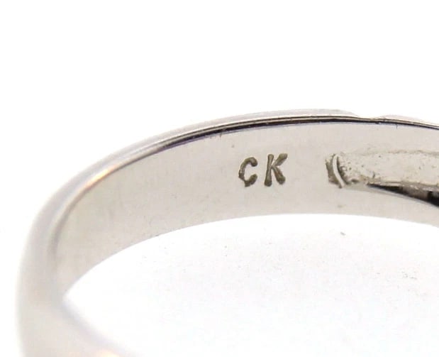 CUTE 14k White Gold, Diamond & Pink Sapphire Ring Circa 1990! - 5
