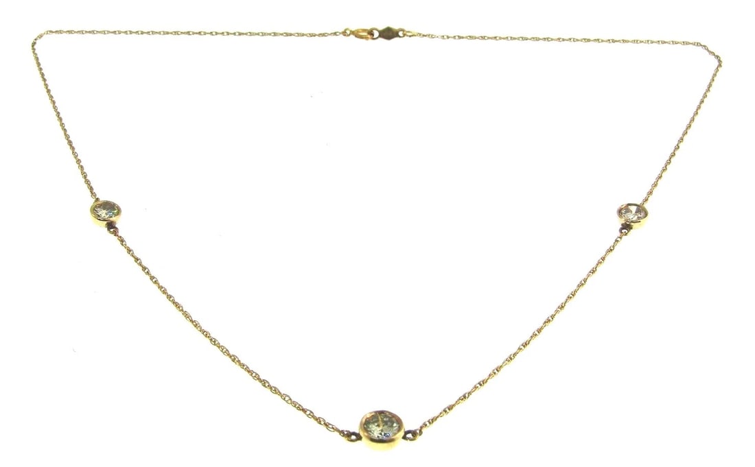 CLASSIC 14k Yellow Gold & Diamond Necklace Chain - 3