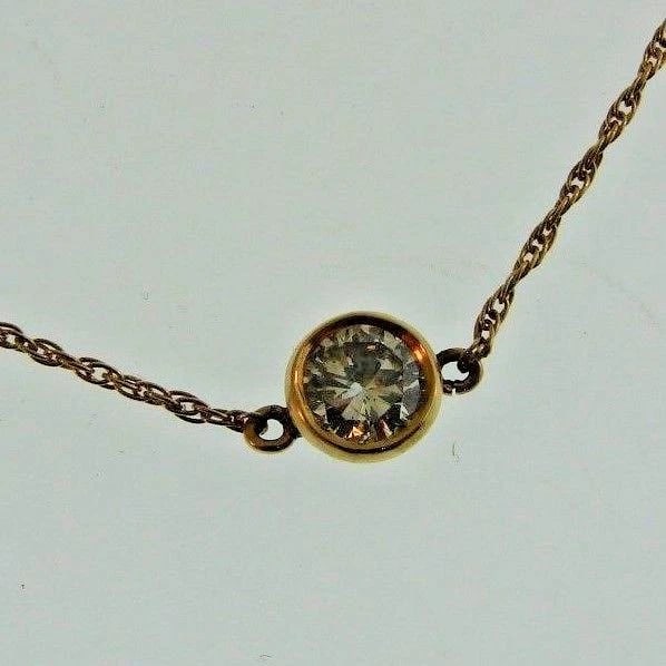 CLASSIC 14k Yellow Gold & Diamond Necklace Chain - 4