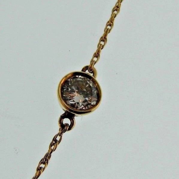 CLASSIC 14k Yellow Gold & Diamond Necklace Chain - 7