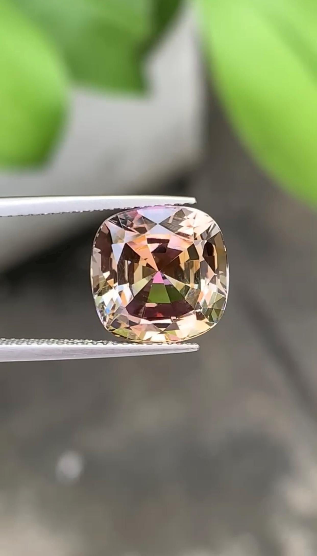 Untreated Zoisite Gemstone: 8.76 Carat Square Cushion Tanzanite - 2