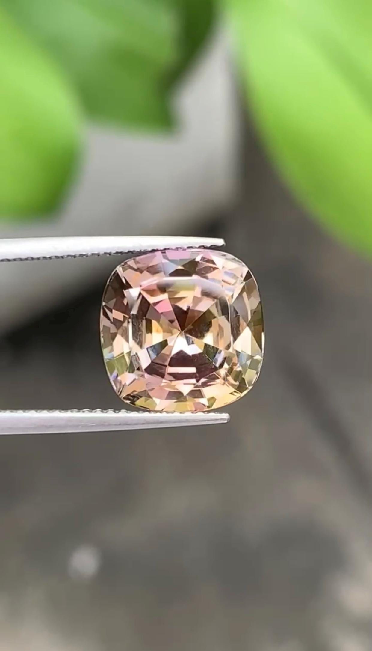 Untreated Zoisite Gemstone: 8.76 Carat Square Cushion Tanzanite - 3