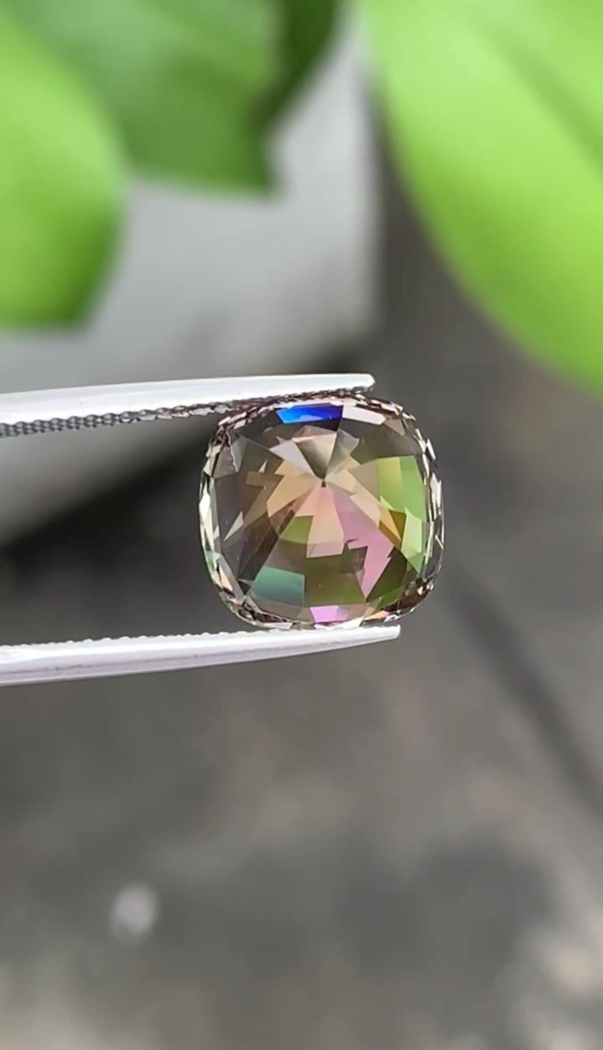Untreated Zoisite Gemstone: 8.76 Carat Square Cushion Tanzanite - 5