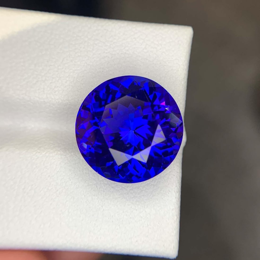 Natural D Block Tanzanite Loose Gemstone Round Shape Ring size For Making Jewelry (1 of 4)