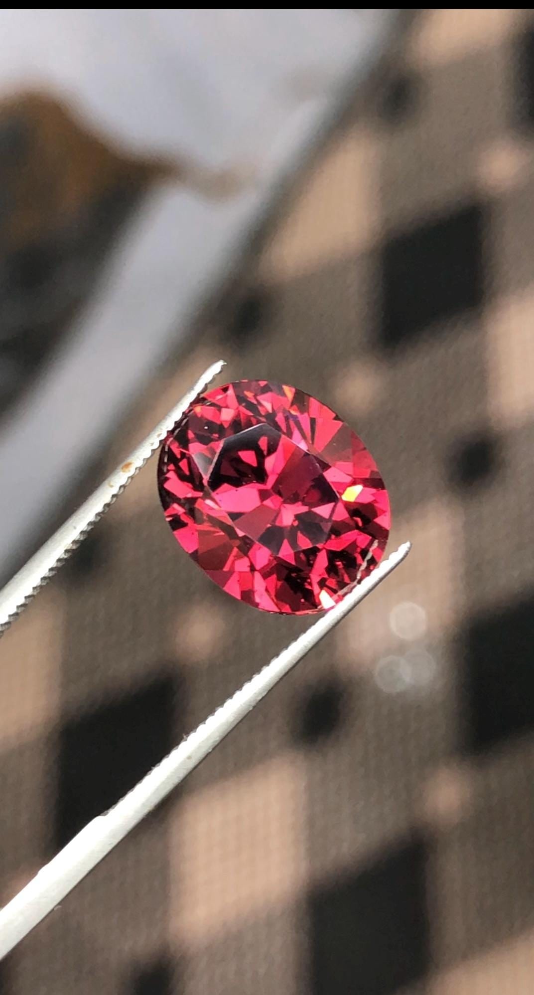 Raspberry Pink Garnet Gemstone, Brilliant Oval Cut Sparkly Garnet From Tanzania, 9.20 Carat - 2