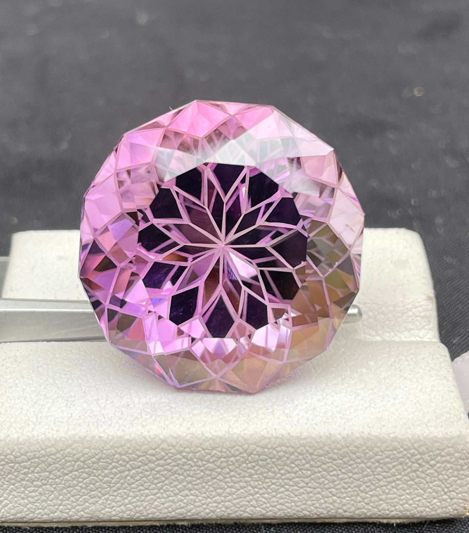 Natural Amethyst Gemstone: Round Brilliant Cut, 64.75 Carats (1 of 3)