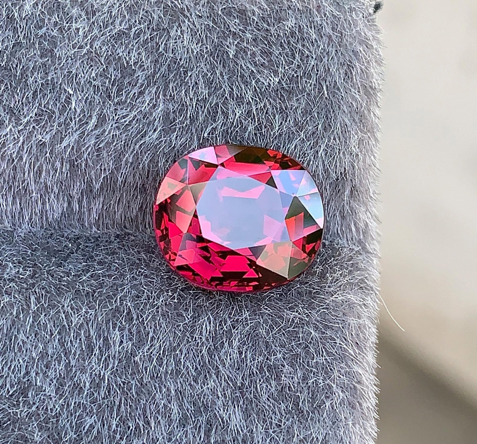Tanzania Natural Rich Carmine Garnet Gemstone: 5.43 Carat Faceted For Ring - 4