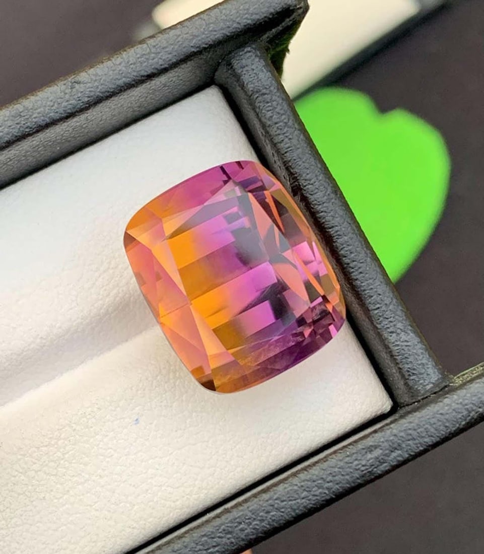 Cushion Cut Ametrine Gemstone: Royal Purple & Golden Quartz, February Birthstone - 4