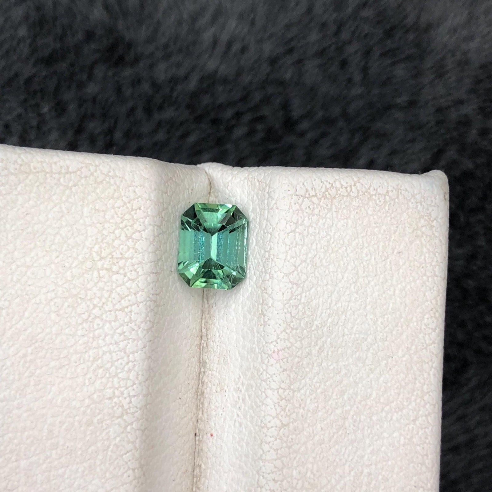 Mint Green Tourmaline Gemstone: Emerald Cut, Afghanistan, 0.860 Carat - 2