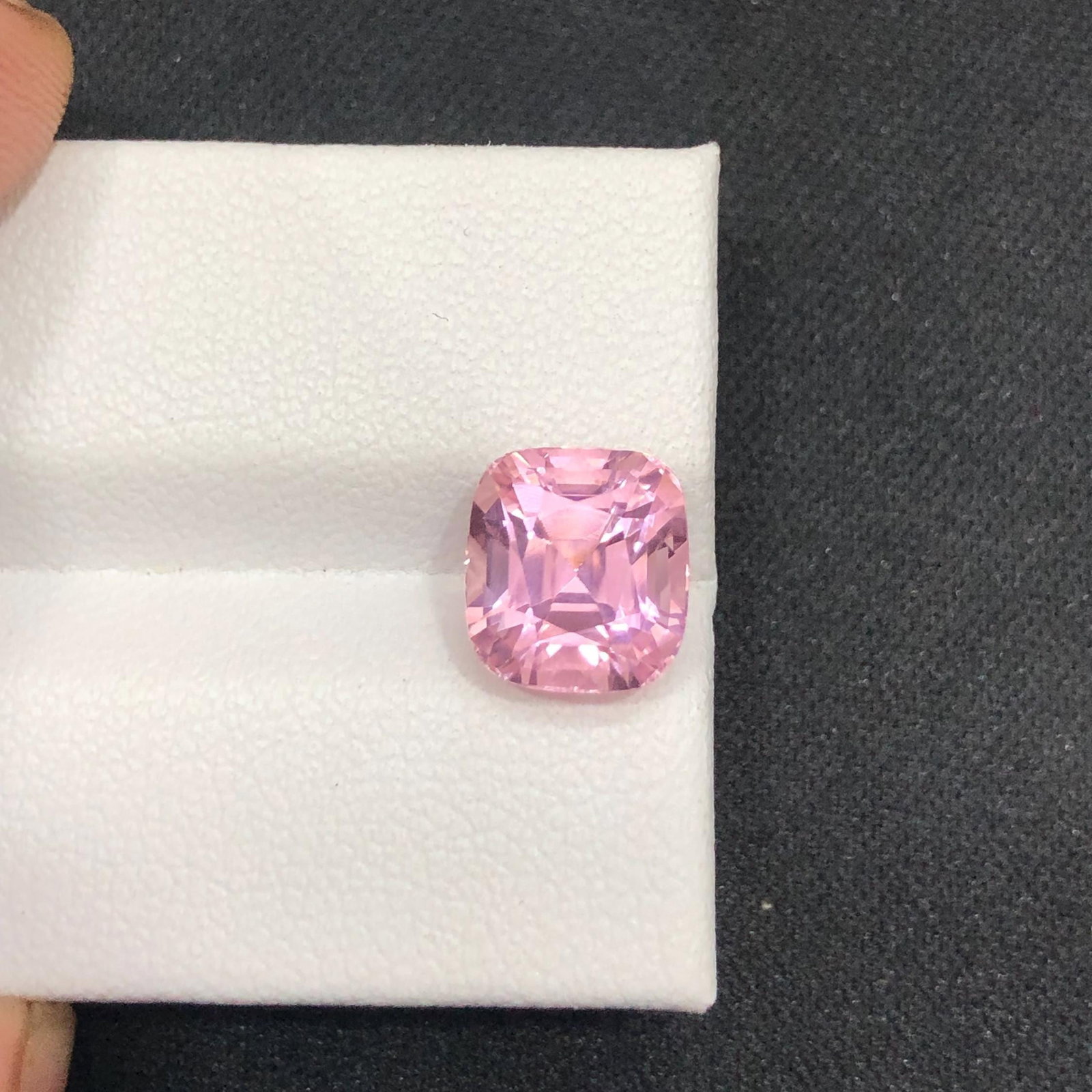 4 Carat Sweet Pink Tourmaline Gemstone: Jewelry Making Stone (8.9x8.1x7.5 mm) - 3
