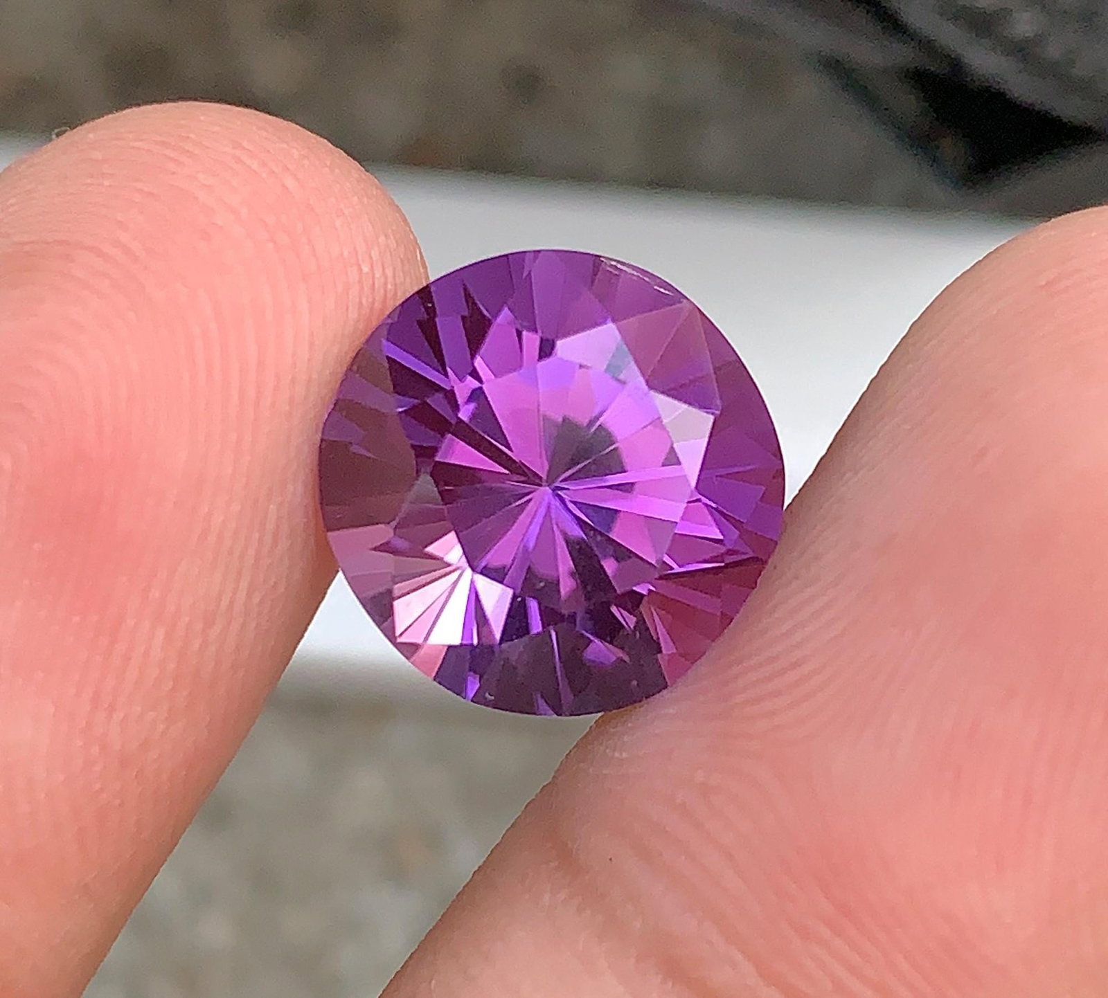 Natural Amethyst Gemstone: 9.49 Carat, Round Fancy Cut, February Birthstone: Highlights Supplies for making crafts Materials: Gemstone: Amethyst Natural Amethyst Gemstone , Amethyst Gemstone For Jewelry, February Birthstone weight - 9.49 Carats Dimension - 14 *13 *10 mm Shape