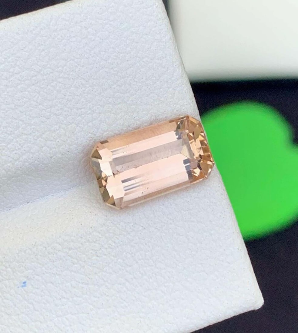 Faceted Emerald Cut Imperial Topaz Gemstone: Golden Yellow November Birthstone - 4