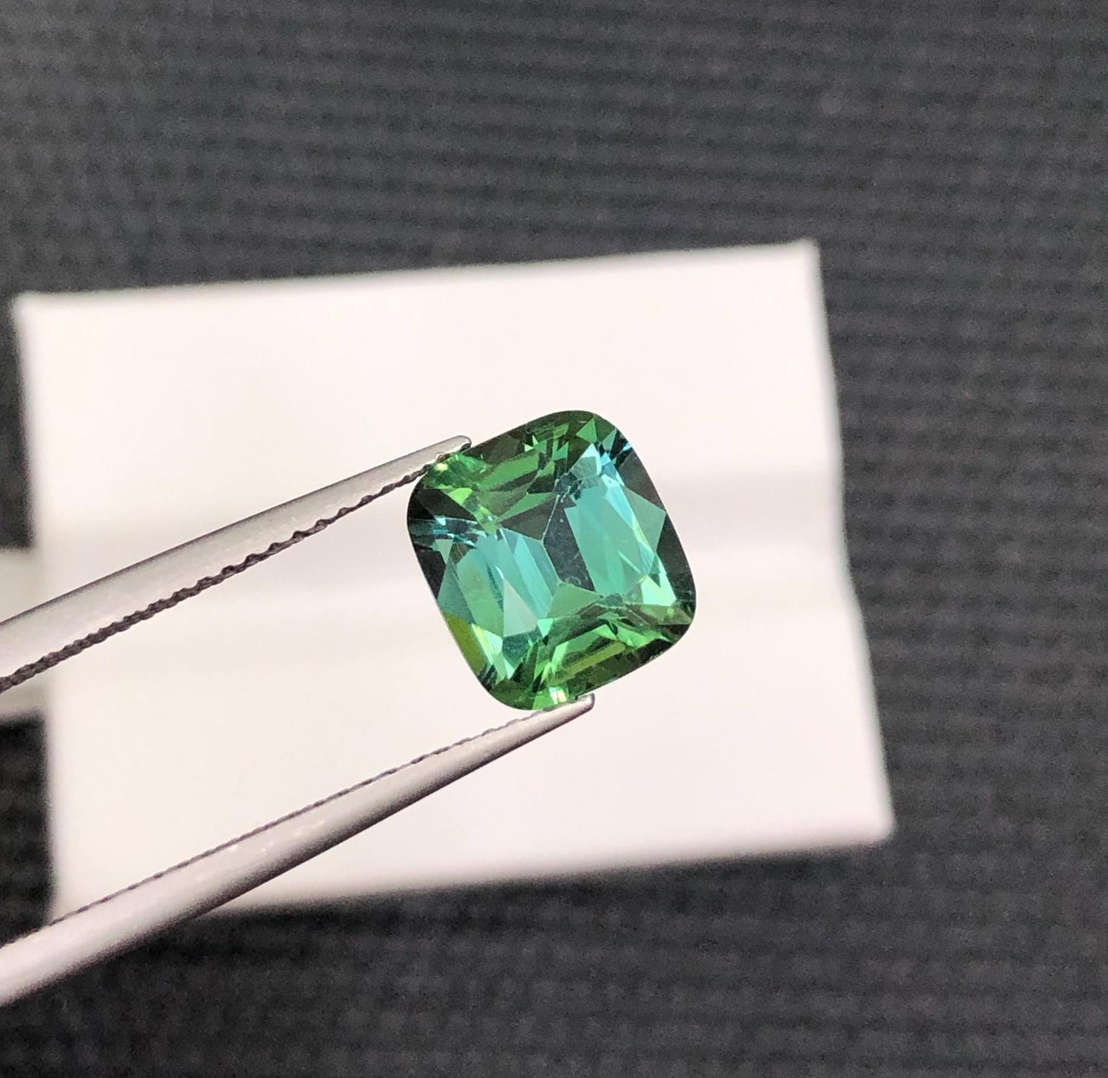 Bluish Green Tourmaline Gemstone: Afghanistan Flawless Cut, 3.13 Carats - 3