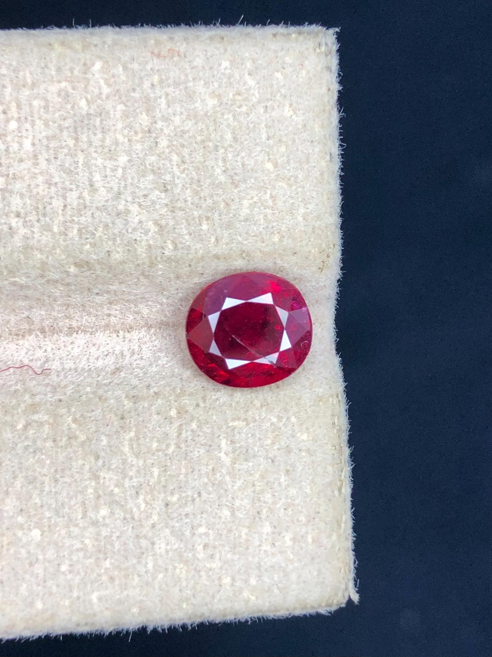 Natural No Heat Deep Red Mozambique Ruby Oval Cut Gemstone For Jewellery - 1.50 Carat - 4