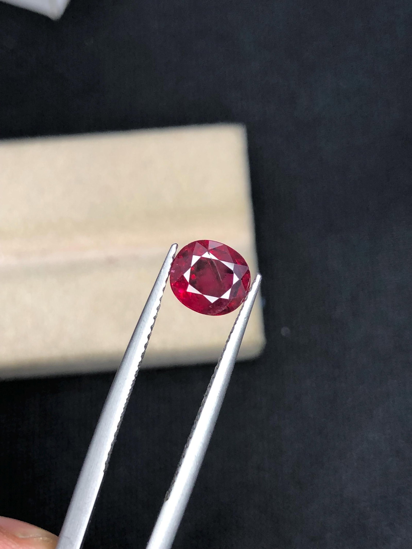 Natural No Heat Deep Red Mozambique Ruby Oval Cut Gemstone For Jewellery - 1.50 Carat - 6