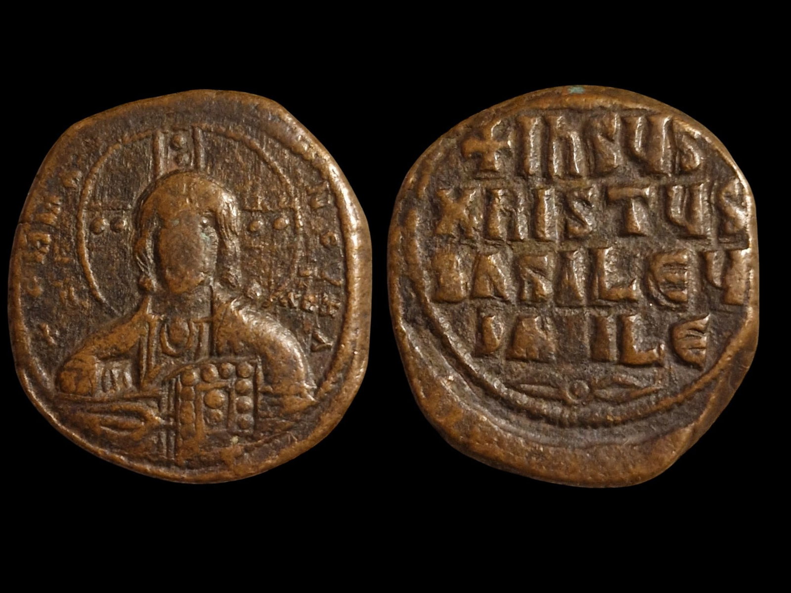 BYZANTINE EMPIRE | ANONYMOUS CLASS A2 BRONZE FOLLIS: Title: BYZANTINE EMPIRE | ANONYMOUS CLASS A2 BRONZE FOLLIS Description: Attributed to Basil II & Constantine VIII (c. AD 976–1025). The Historical Narrative: The Divine Sovereignty. Struck