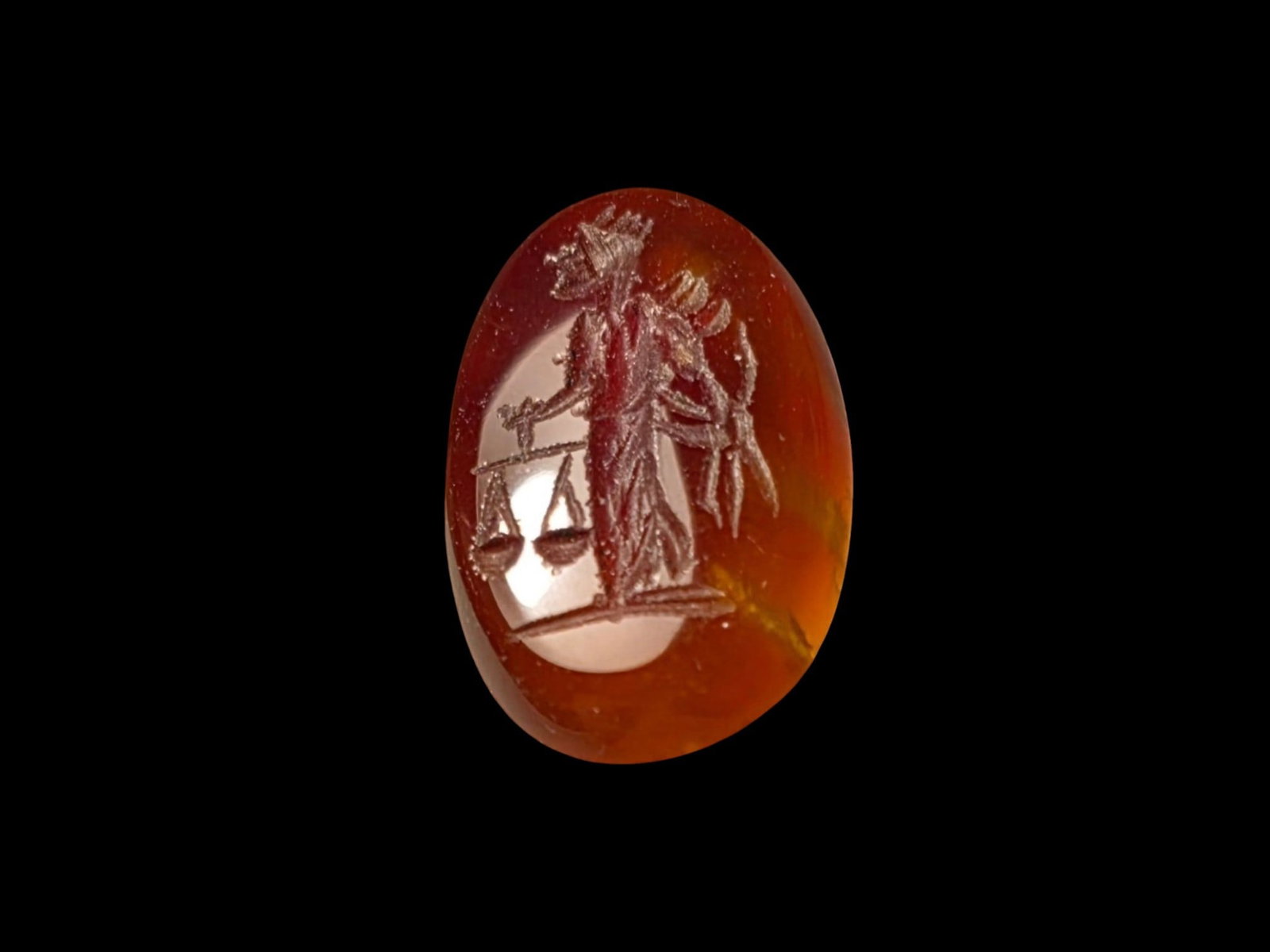 Roman Carnelian Intaglio of Aequitas (Justice) (1 of 2)