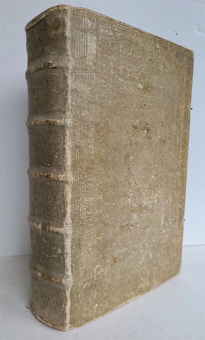 1719 ILLUSTRATED COMPENDIUM of HOUSEHOLD LITERATURE antique GERMAN PIGSKIN FOLIO - 2