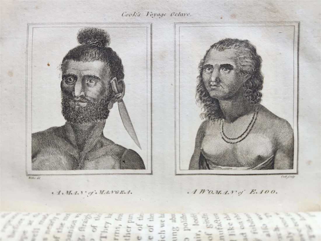1785-86 VOYAGE of CAPTAIN COOK 4 vols ILLUSTRATED w/ 48 PLATES antique ENGLISH - 5