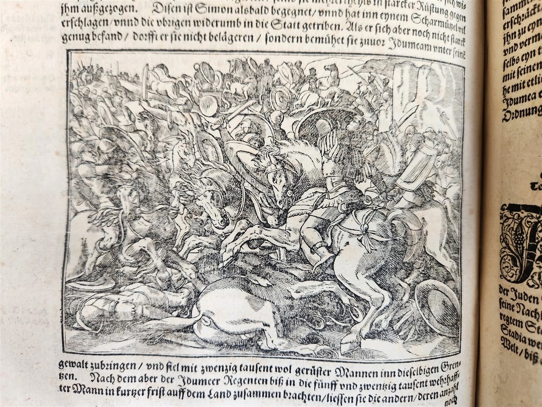 1590 FLAVIUS JOSEPHUS ILLUSTRATED JEWISH HISTORY antique MASSIVE FOLIO JUDAICA - 16
