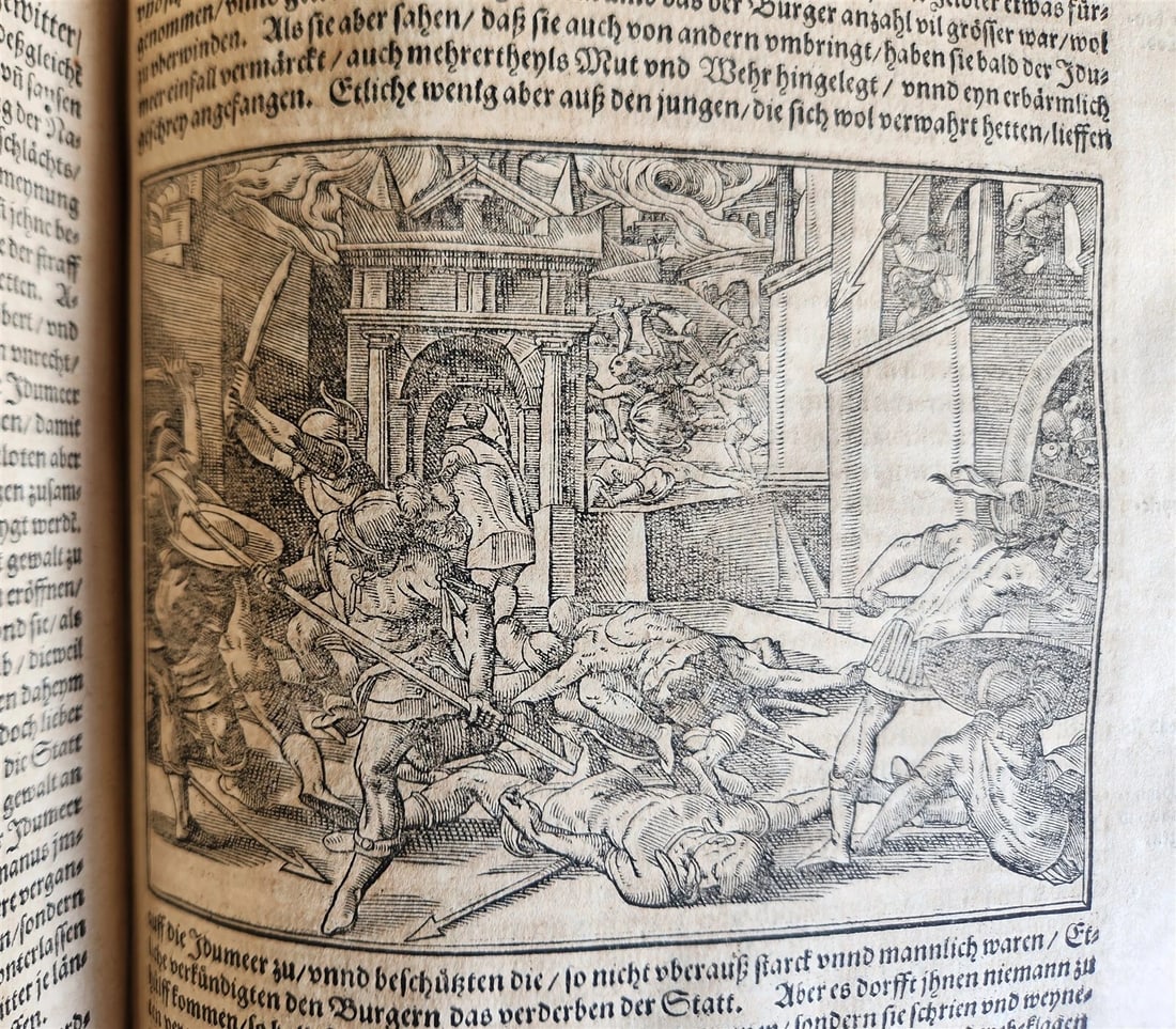 1590 FLAVIUS JOSEPHUS ILLUSTRATED JEWISH HISTORY antique MASSIVE FOLIO JUDAICA - 17
