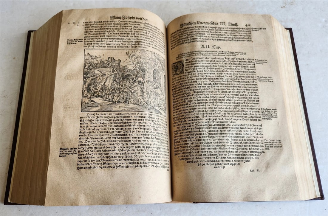 1590 FLAVIUS JOSEPHUS ILLUSTRATED JEWISH HISTORY antique MASSIVE FOLIO JUDAICA - 19