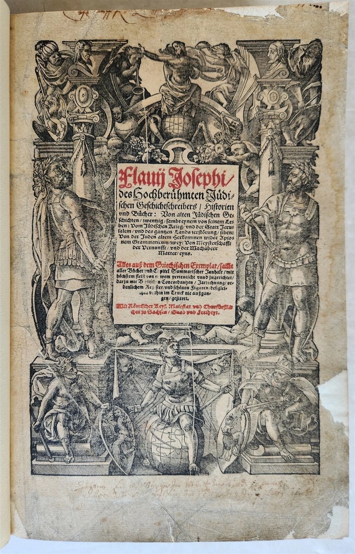 1590 FLAVIUS JOSEPHUS ILLUSTRATED JEWISH HISTORY antique MASSIVE FOLIO JUDAICA: Title: 1590 FLAVIUS JOSEPHUS ILLUSTRATED JEWISH HISTORY antique MASSIVE FOLIO JUDAICA Description: Flavius Josephus FLAVIJ JOSEPHI des Hochberuhmten Judischen Geschichtschreibers Historien und Bucher 