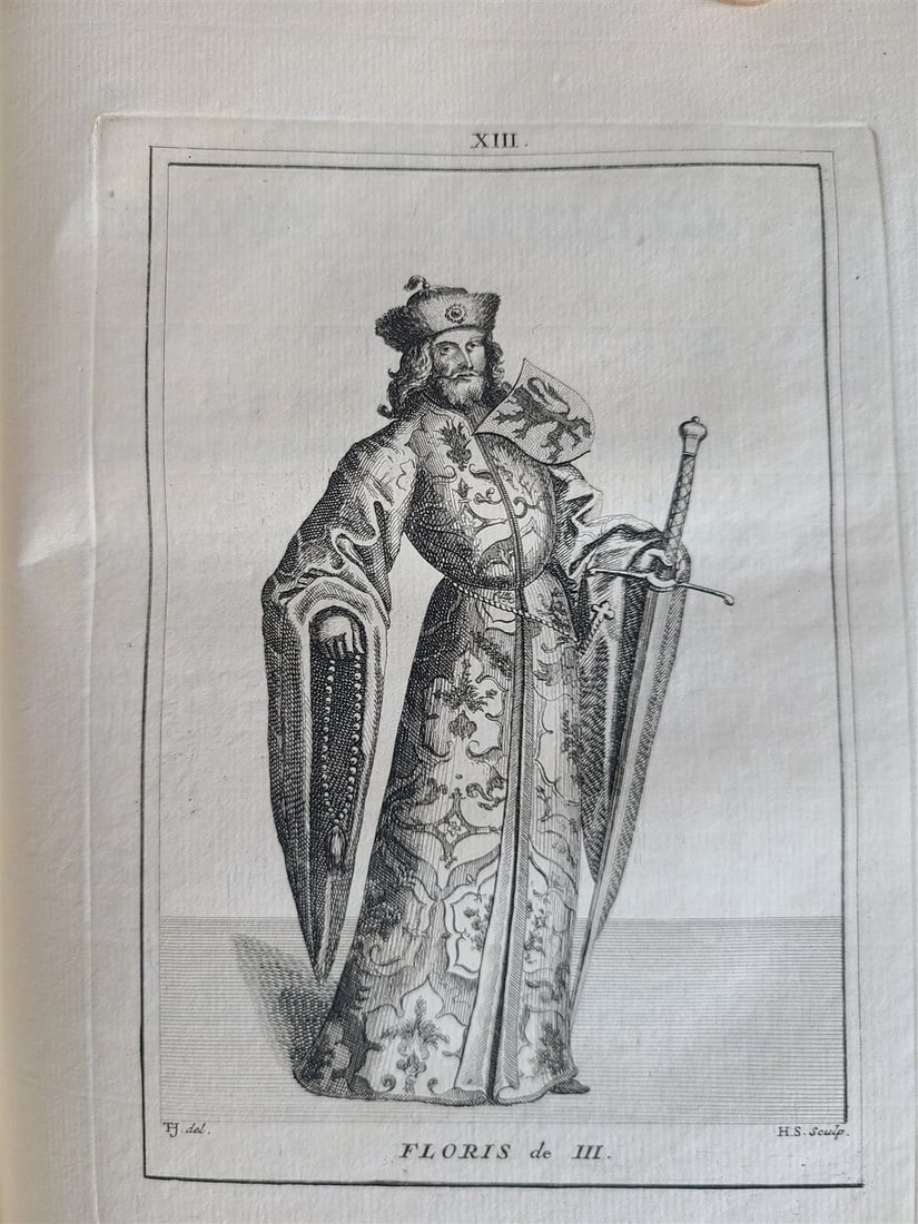 1745 NETHERLANDS HISTORY antique ILLUSTRATED w/ 32 PLATES De graaven van Holland - 11