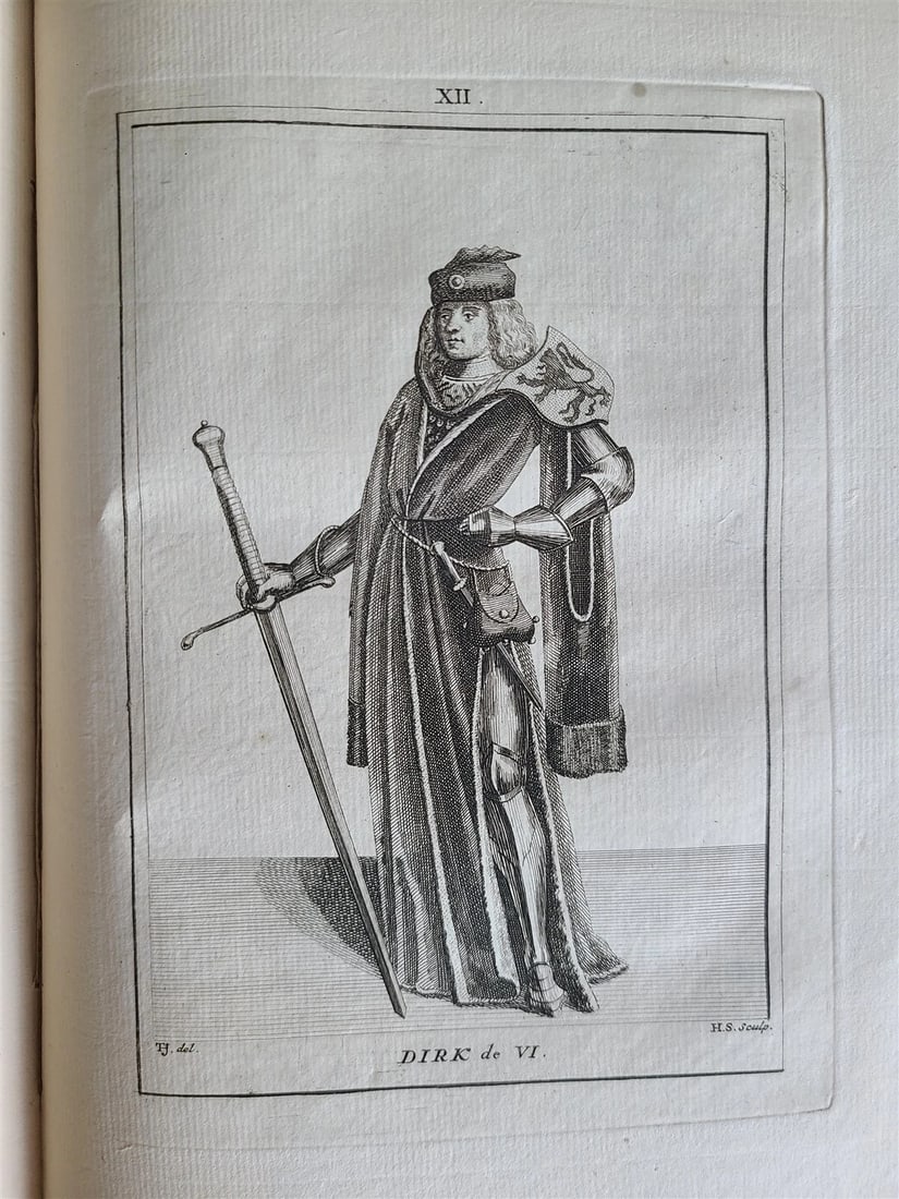 1745 NETHERLANDS HISTORY antique ILLUSTRATED w/ 32 PLATES De graaven van Holland - 12