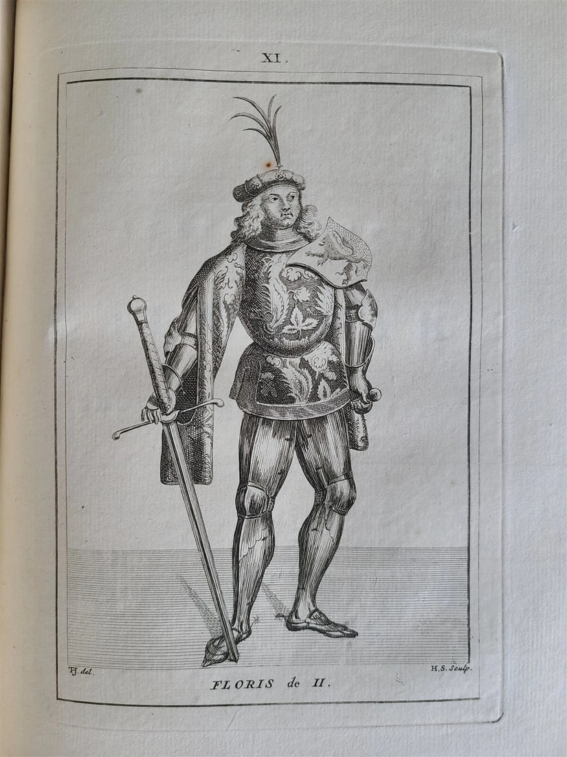 1745 NETHERLANDS HISTORY antique ILLUSTRATED w/ 32 PLATES De graaven van Holland - 14