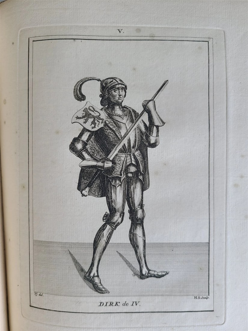 1745 NETHERLANDS HISTORY antique ILLUSTRATED w/ 32 PLATES De graaven van Holland - 16