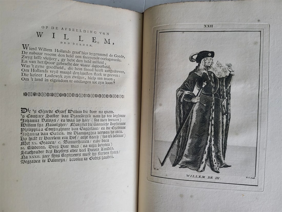 1745 NETHERLANDS HISTORY antique ILLUSTRATED w/ 32 PLATES De graaven van Holland - 6