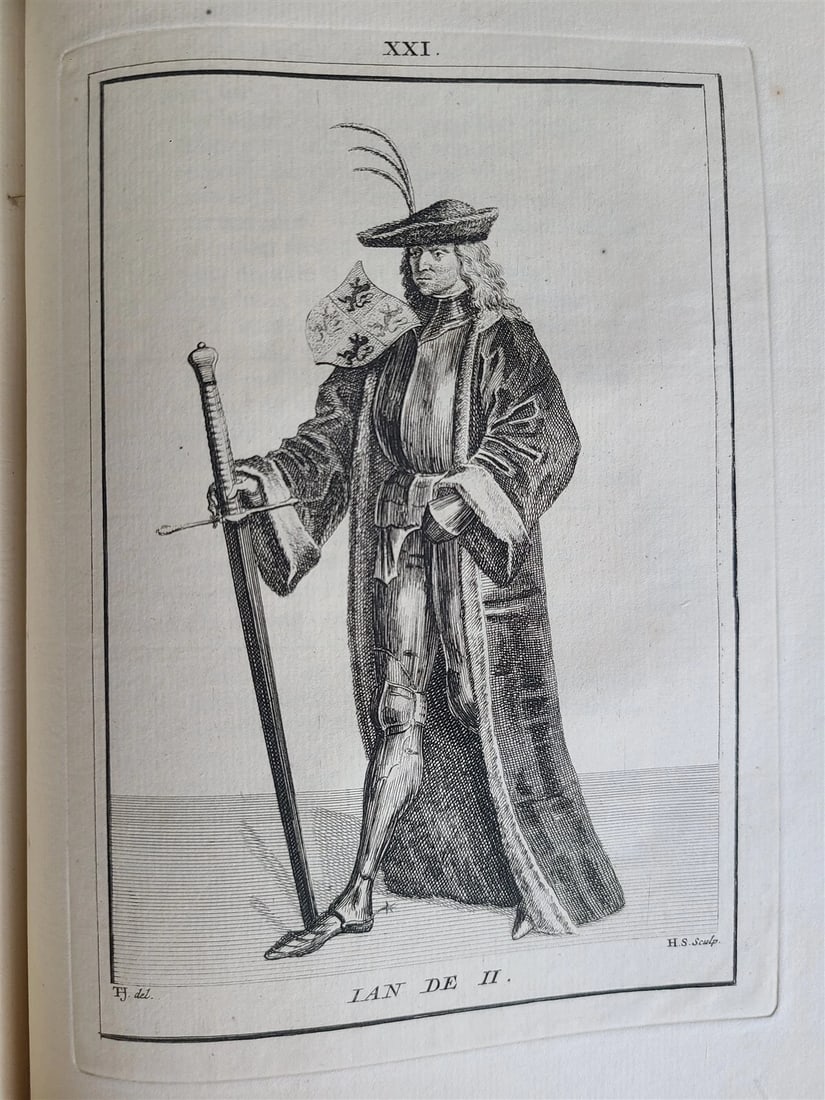 1745 NETHERLANDS HISTORY antique ILLUSTRATED w/ 32 PLATES De graaven van Holland - 7