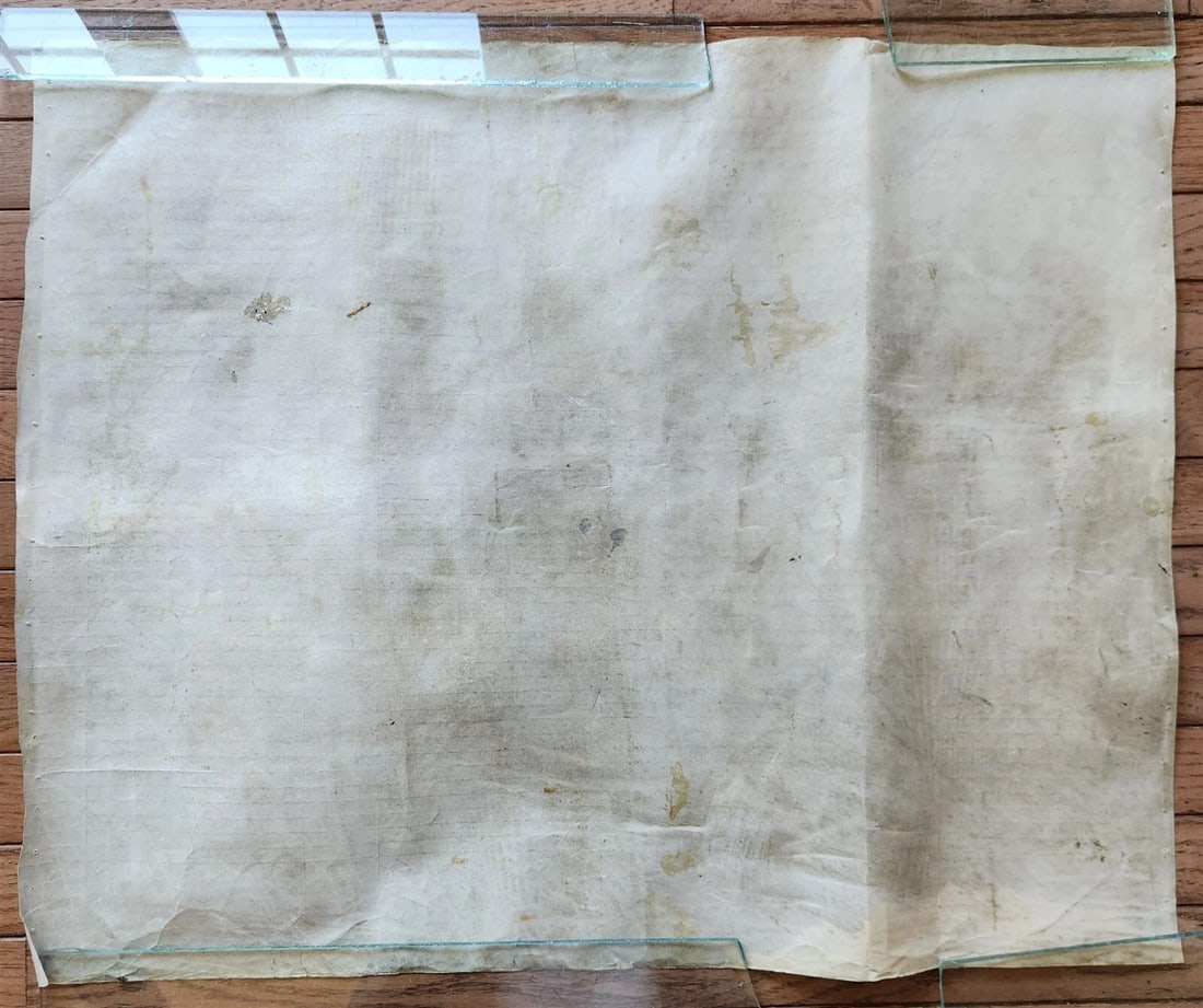 TORAH SCROLL FRAGMENT MANUSCRIPT on VELLUM antique BIBLE GENESIS 44:30-48:5 - 8