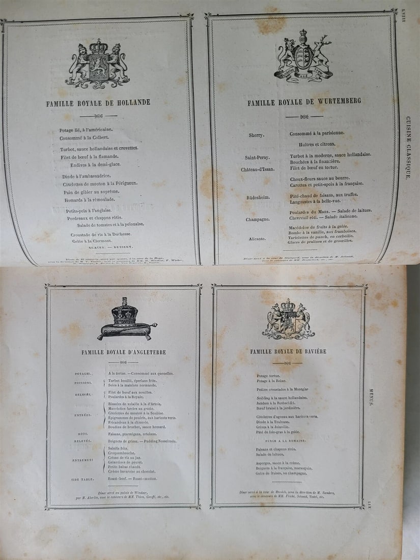 1890 CLASSIC CUISINE 2 VOLUMES in FRENCH antique BEAUTIFULLY ILLUSTRATED FOLIO - 13