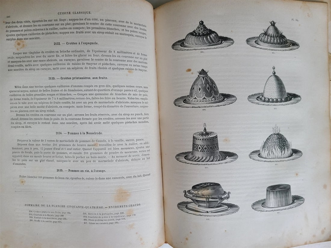 1890 CLASSIC CUISINE 2 VOLUMES in FRENCH antique BEAUTIFULLY ILLUSTRATED FOLIO - 7