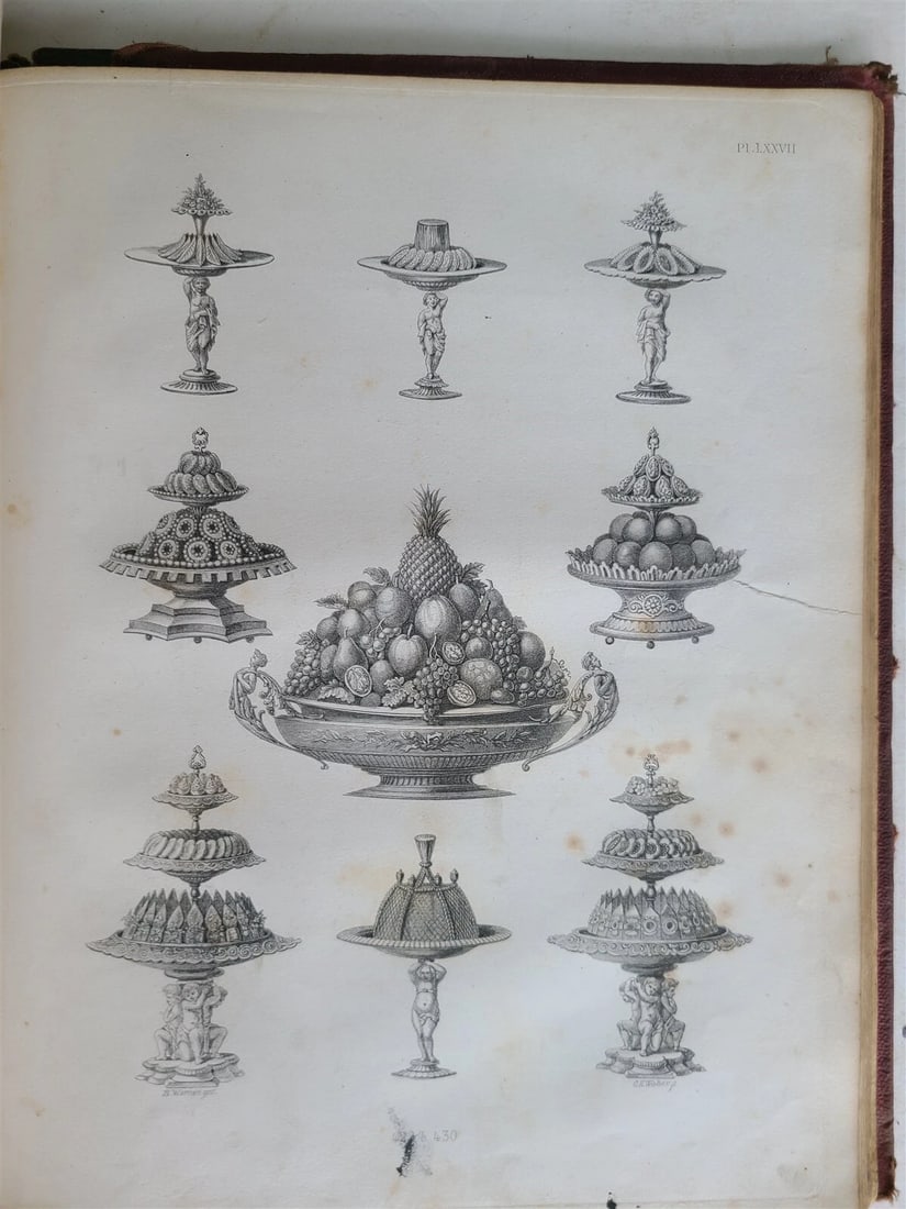 1890 CLASSIC CUISINE 2 VOLUMES in FRENCH antique BEAUTIFULLY ILLUSTRATED FOLIO - 8