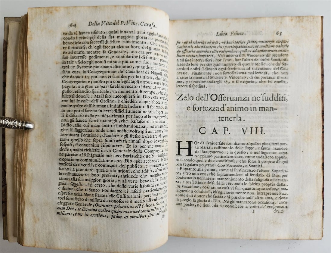 1651 DELLA VITA DEL P. VINCENZO CARAFA by DANIELLO BARTOLI antique - 4