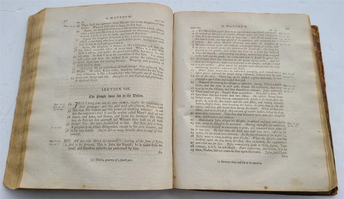 1796 FOUR GOSPELS by G. CAMPBELL antique ENGLISH BIBLE AMERICANA Philadelphia - 4