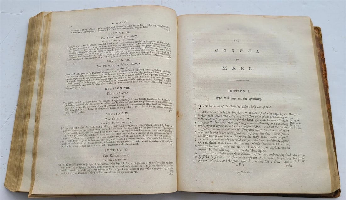 1796 FOUR GOSPELS by G. CAMPBELL antique ENGLISH BIBLE AMERICANA Philadelphia - 5