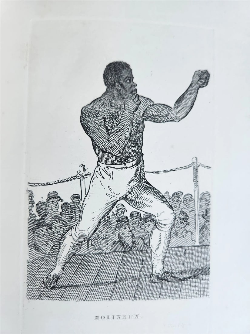1820s BOXING PUGILISTS ILLUSTRATED w/ 62 PLATES antique - 11