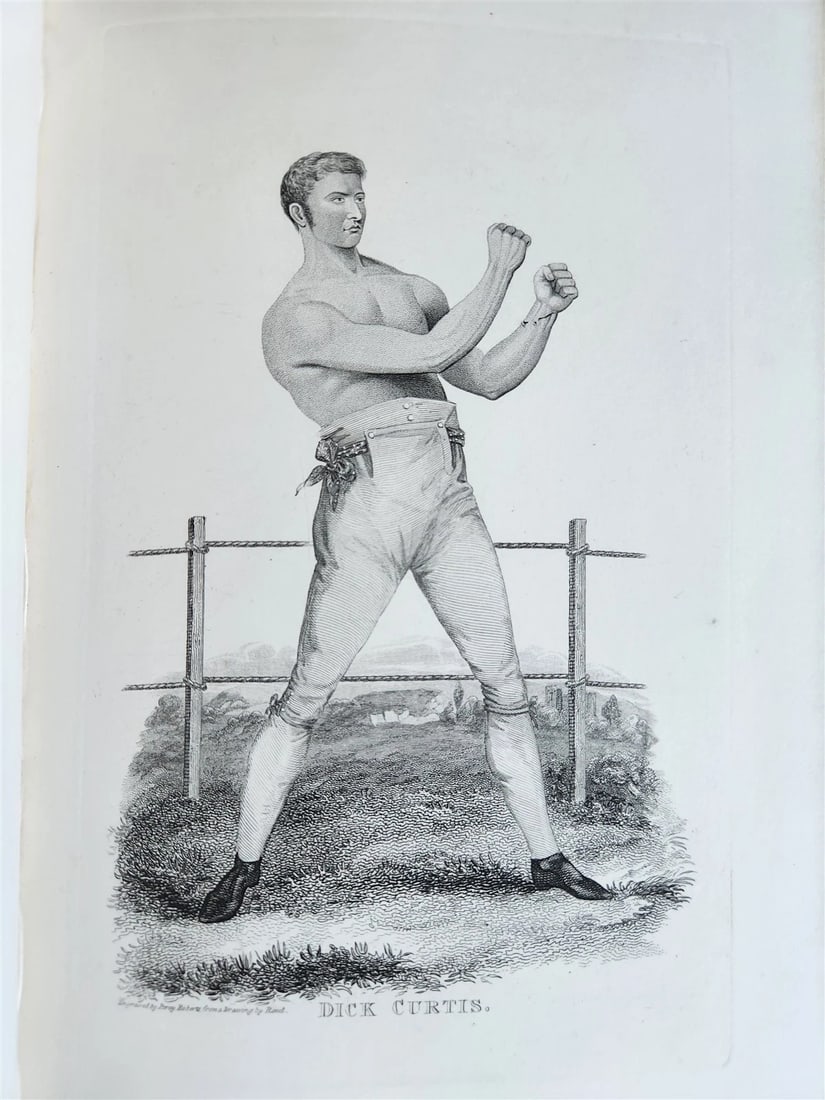 1820s BOXING PUGILISTS ILLUSTRATED w/ 62 PLATES antique - 12