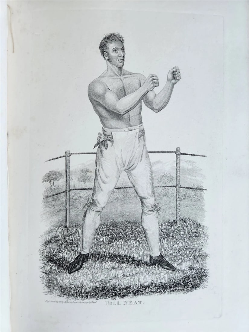 1820s BOXING PUGILISTS ILLUSTRATED w/ 62 PLATES antique - 14