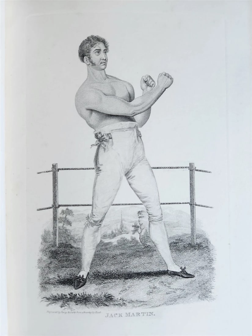 1820s BOXING PUGILISTS ILLUSTRATED w/ 62 PLATES antique - 16