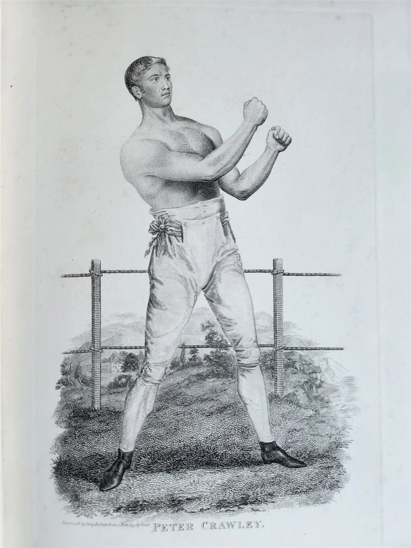 1820s BOXING PUGILISTS ILLUSTRATED w/ 62 PLATES antique - 17