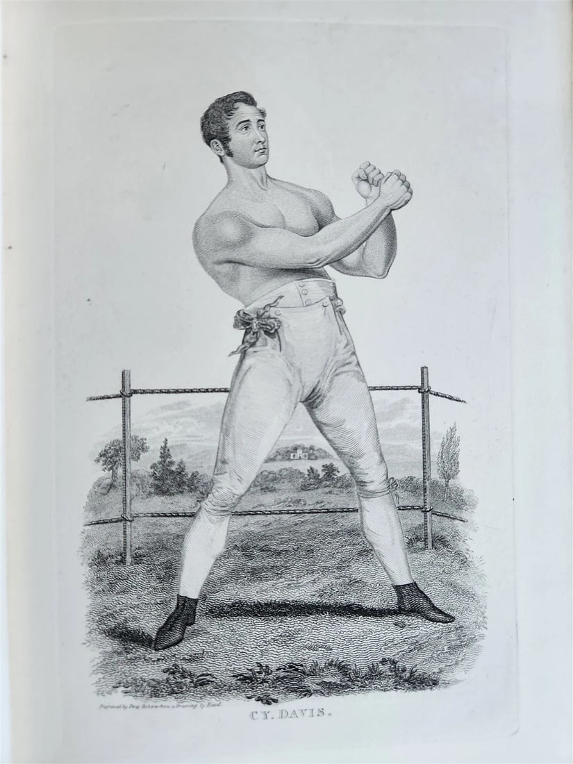 1820s BOXING PUGILISTS ILLUSTRATED w/ 62 PLATES antique - 19