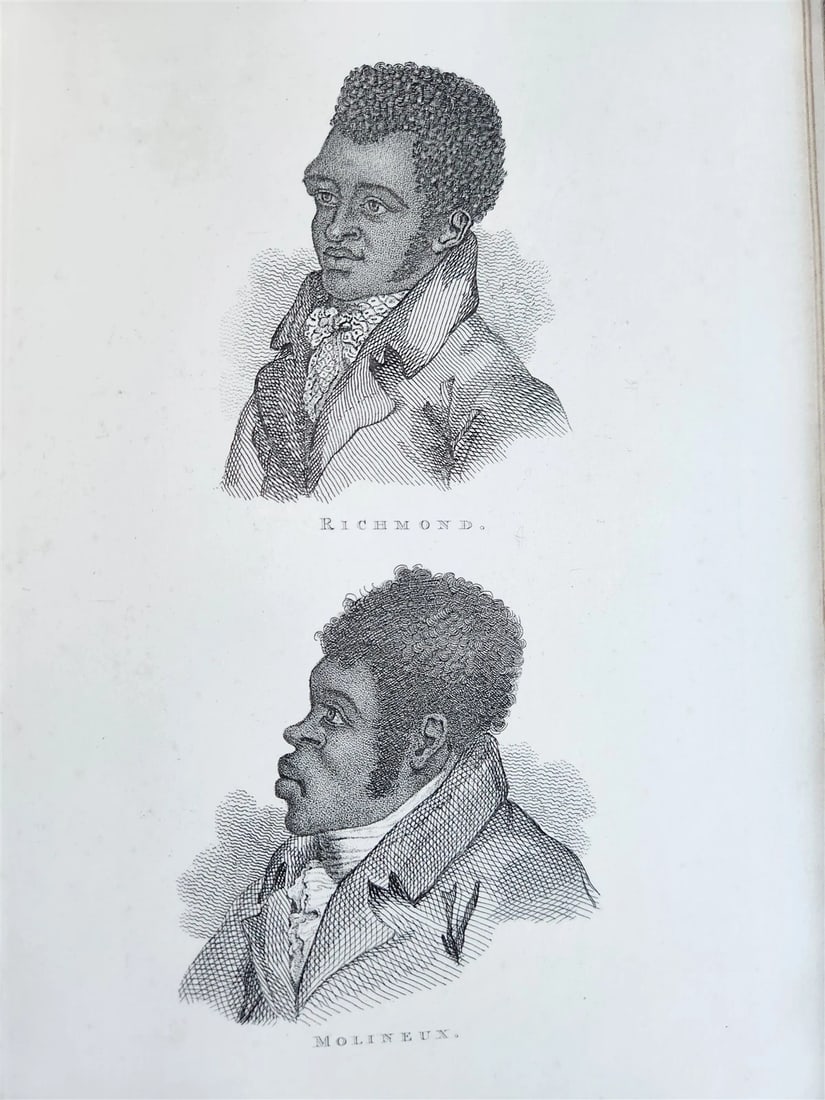 1820s BOXING PUGILISTS ILLUSTRATED w/ 62 PLATES antique - 4