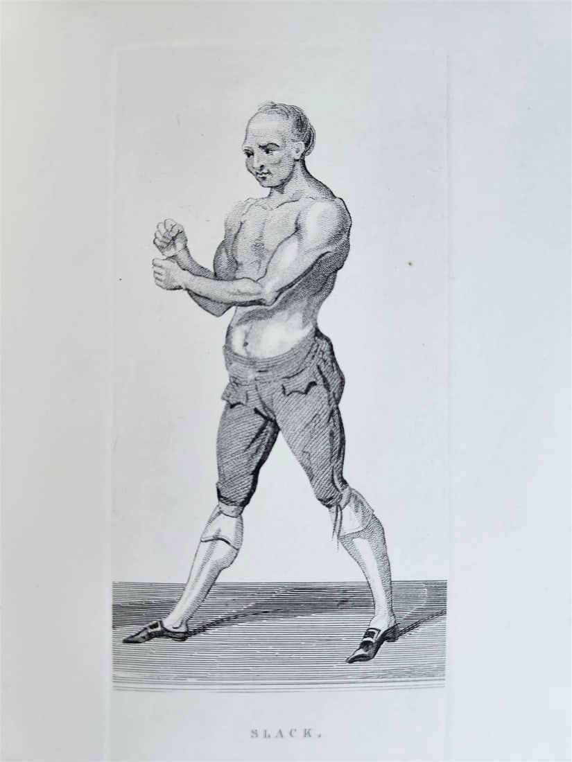 1820s BOXING PUGILISTS ILLUSTRATED w/ 62 PLATES antique - 6